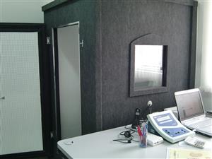 Cabine acustica para exame de audiometria